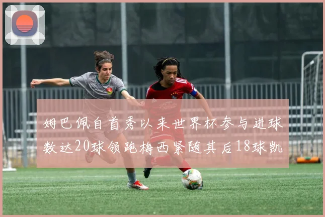 姆巴佩自首秀以来世界杯参与进球数达20球领跑梅西紧随其后18球凯恩则有13球